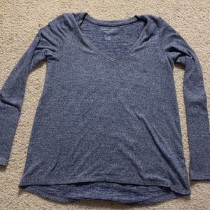 Blue soft long sleeve shirt